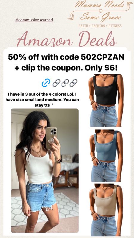 I have this crop top in 3 out of the 4 colors! I have size small and medium! 

45% off with code 423P81RI
+ clip the coupon
Only $7!

#LTKFindsUnder50 #LTKSeasonal #LTKSaleAlert