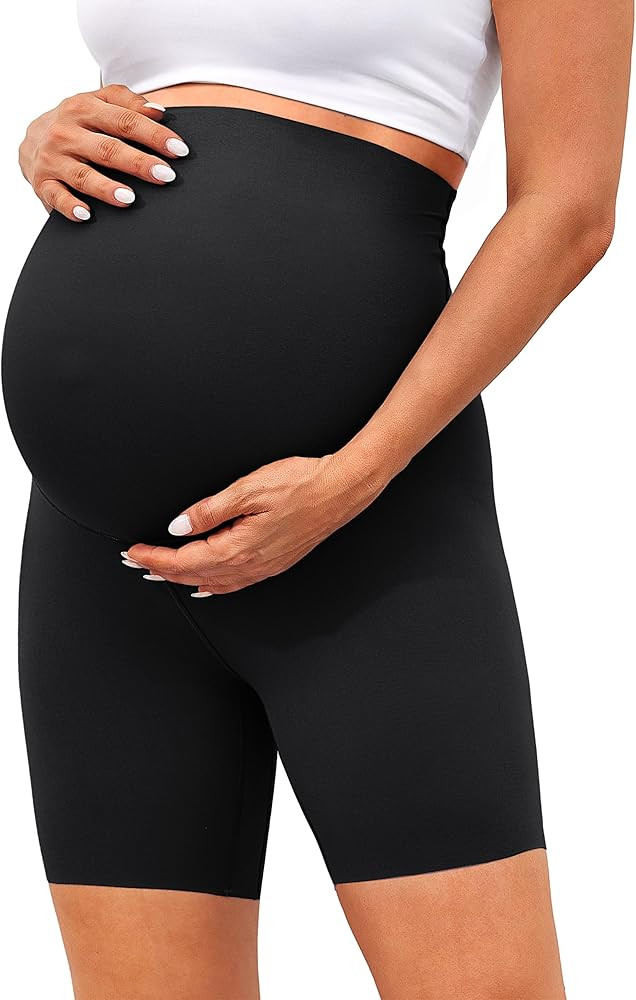 BONVIGOR Clouduxi Maternity Shorts Over The Belly 6"-Pregnancy Biker Shorts Workout Yoga Active A... | Amazon (US)