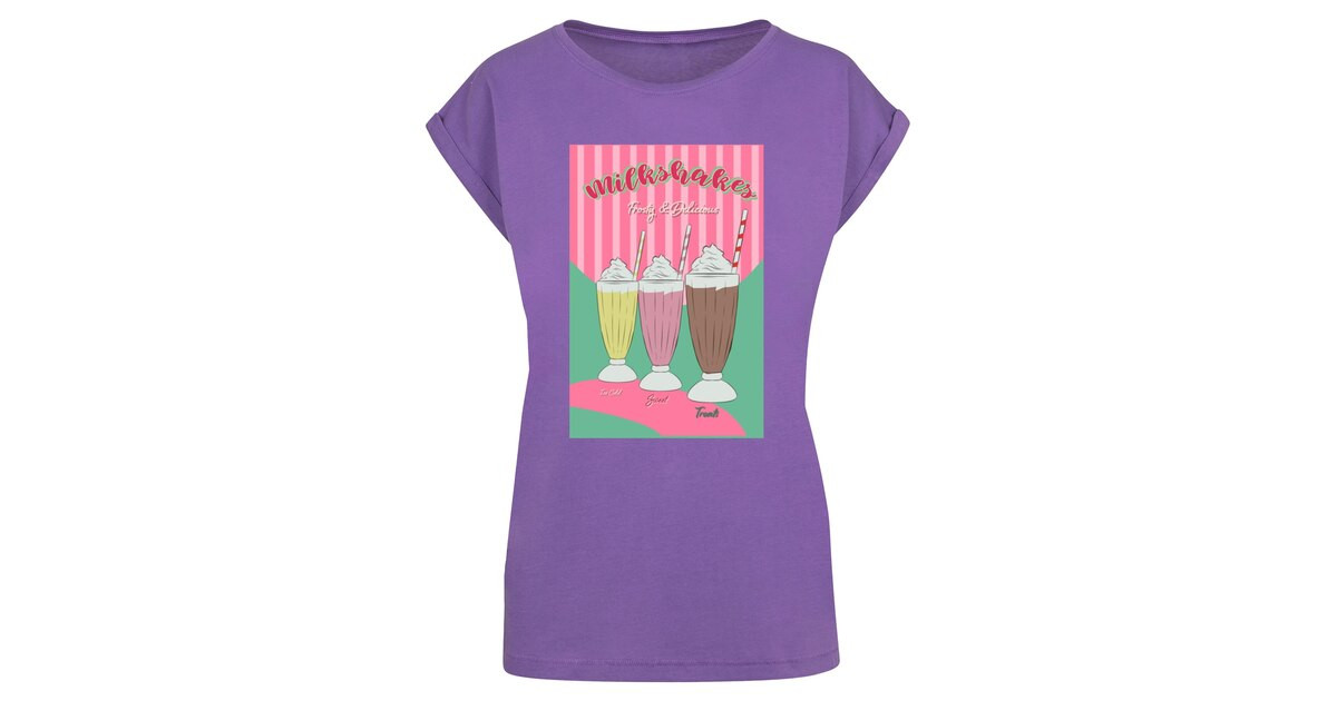 Mister Tee T-Shirt 'Milkshake' in Dunkellila | ABOUT YOU (DE)