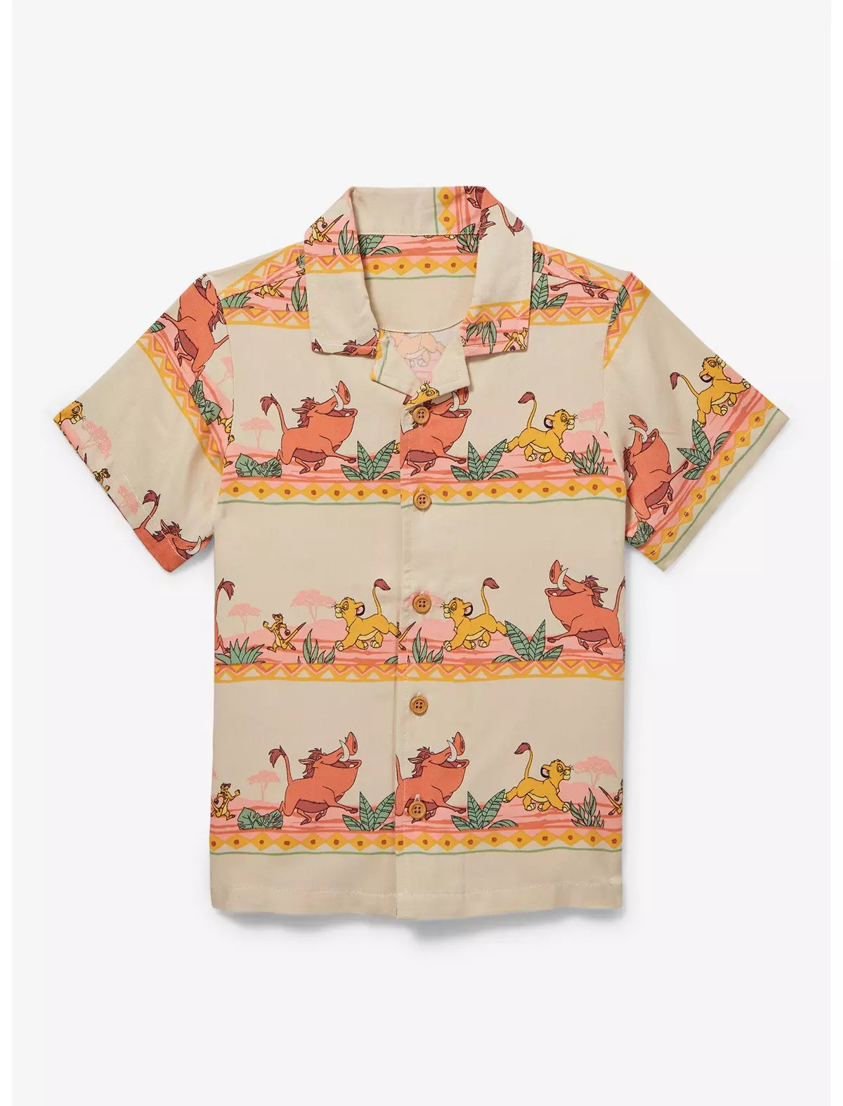 Disney The Lion King Simba, Pumbaa, and Timon Hakuna Matata Toddler Woven Button-Up — BoxLunch ... | BoxLunch