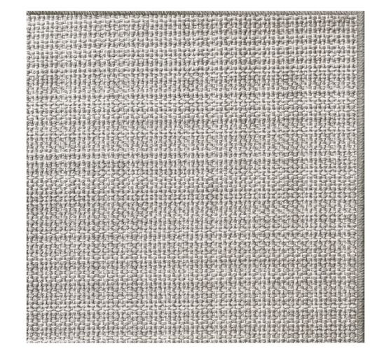 Custom Tweed Synthetic Indoor/Outdoor Rug - Light Gray | Pottery Barn (US)