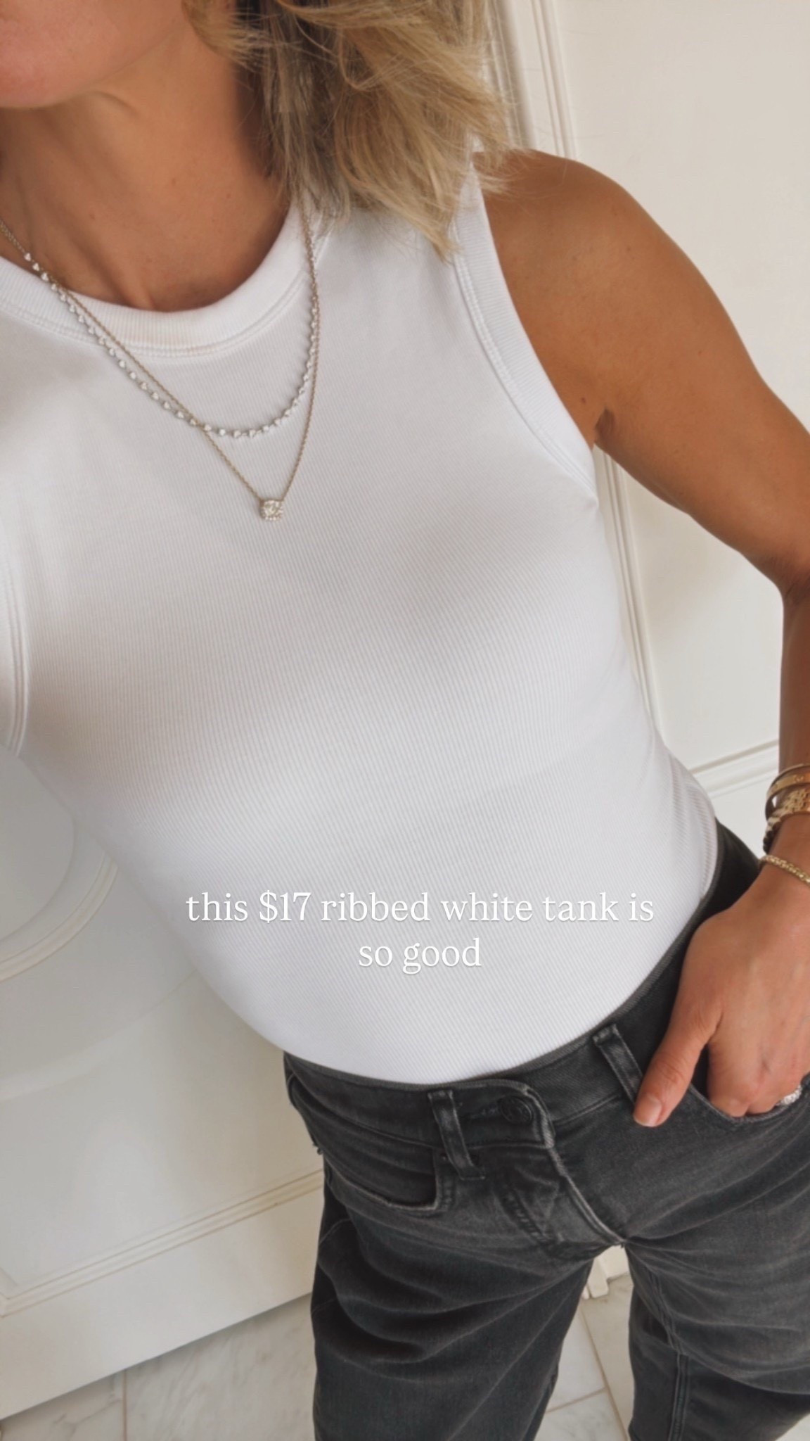 Such a good basic tank - love that it's stretchy and washes well. I'm in the small.