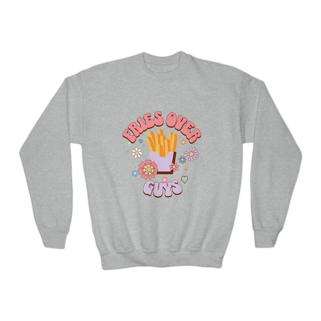 Fries Over Guys Sweatshirt, Valentine Sweater, Girls, - Etsy | Etsy (US)