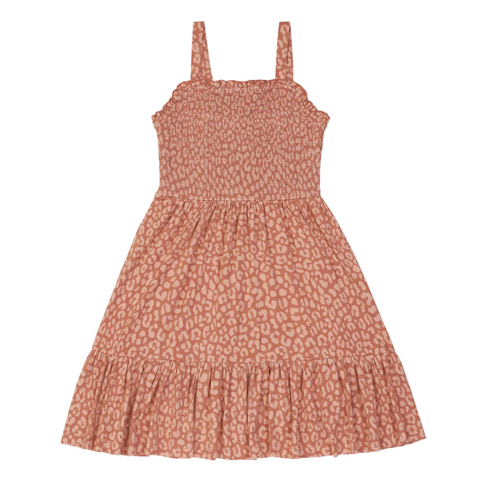 Desert Leopard Tank Smocked Dress | Little Sleepies