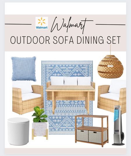 The style of an outdoor patio set but the function of a dining set! This Walmart combo set is the perfect example of functional design! The taller coffee table serves as a dining table while the chairs can be used for lounging or eating! Add the outdoor fan for a cool breeze and the weatherproof console table for decor or entertaining!  

#walmartpartner #walmarthome #walmartoutdoor #outdoordining @walmart @walmarthome #ad 

#LTKSeasonal #LTKstyletip #LTKhome