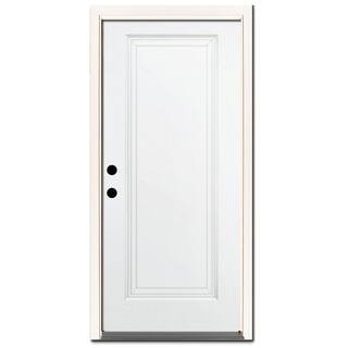 Steves & Sons 36 in. x 80 in. Element Series 1-Panel White Primed Steel Prehung Front Door with R... | The Home Depot