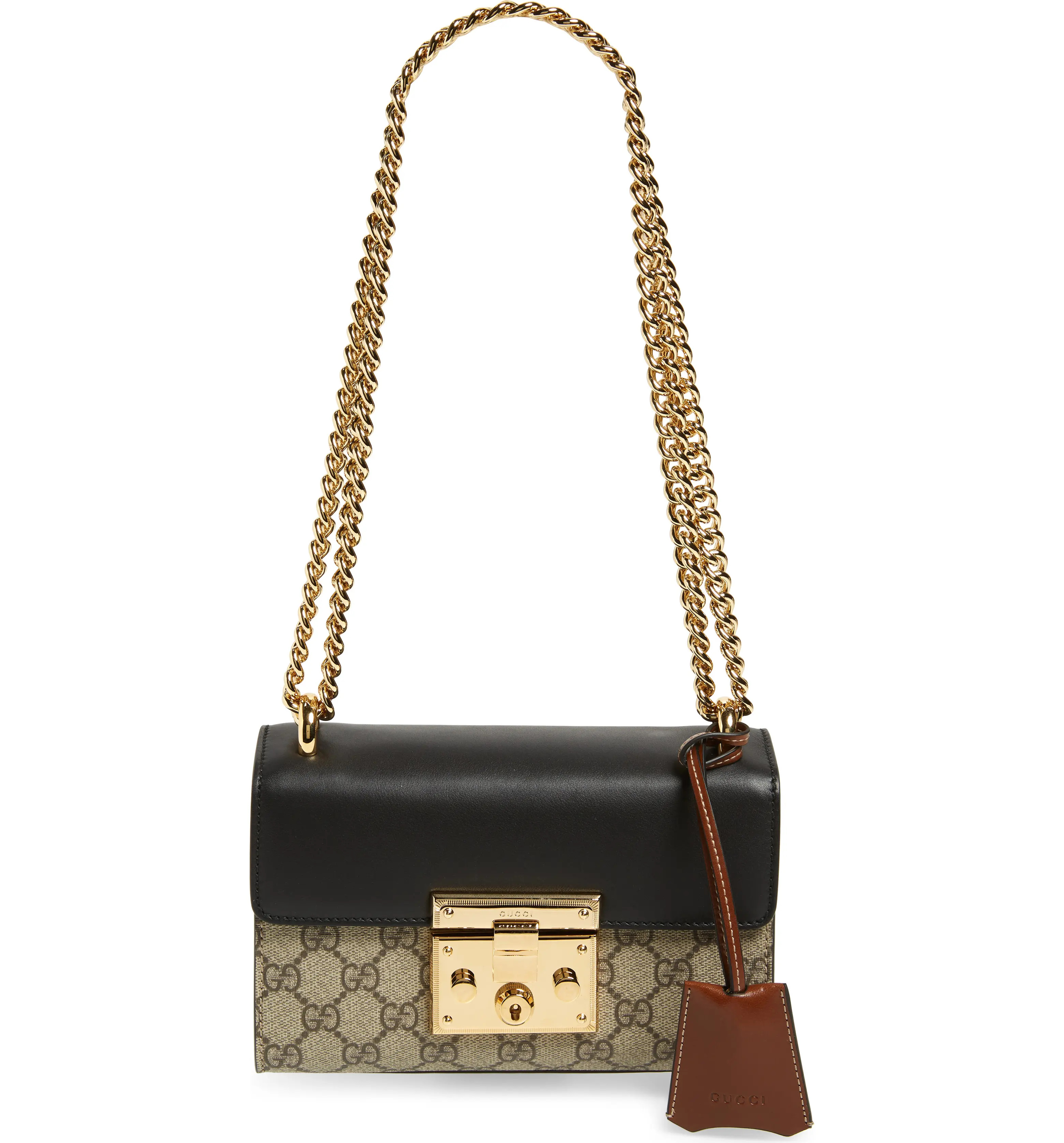 Small Padlock GG Supreme Canvas & Leather Shoulder Bag | Nordstrom