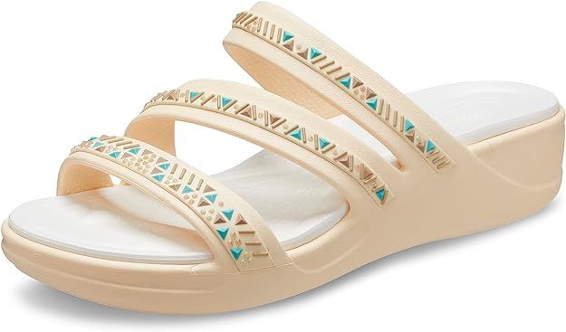 Crocs womens Boca Strappy Wedges, Platform Sandals | Amazon (US)