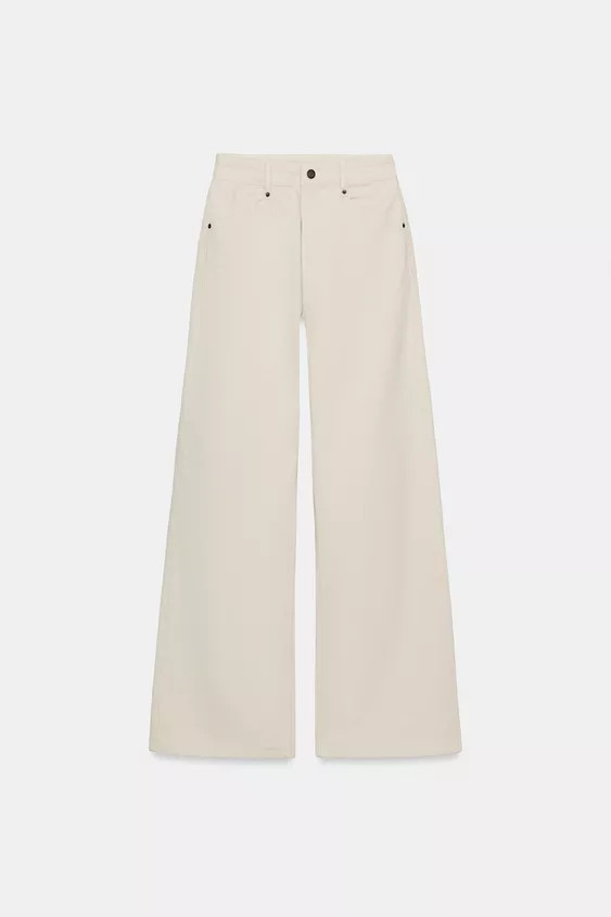 ZW COLLECTION WIDE-LEG HIGH-WAIST JEANS | Zara UK
