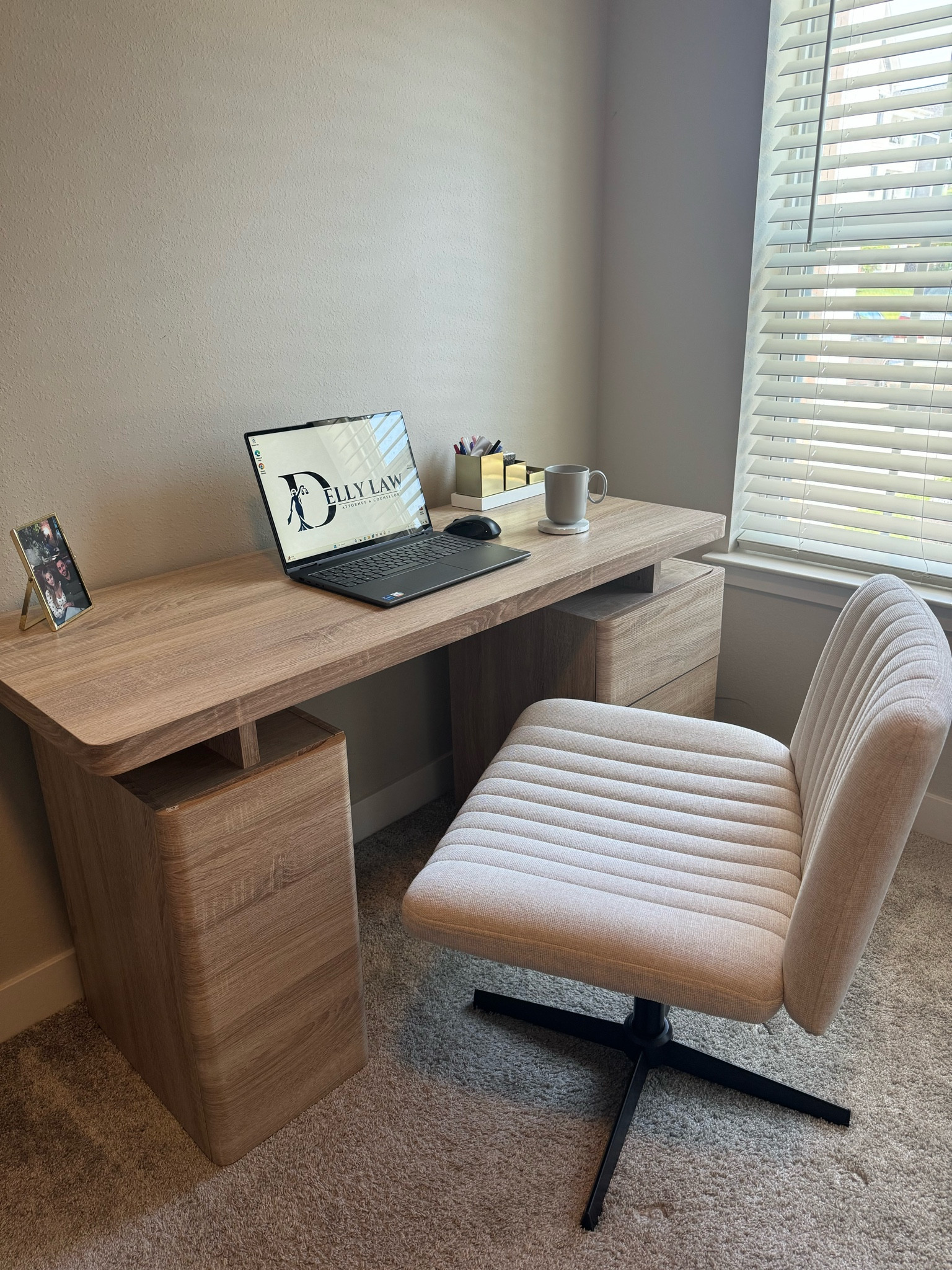 My cozy work from home office desk and chair! #ltkhomeoffice 

#LTKsalealert