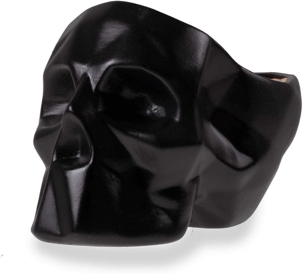 MACETÓN - Ceramic Flower Pot Black Skull Shaped Geometric | Amazon (US)