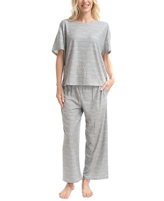 Women's Nautical Ribbed Lounge Pajama Set | Macy's