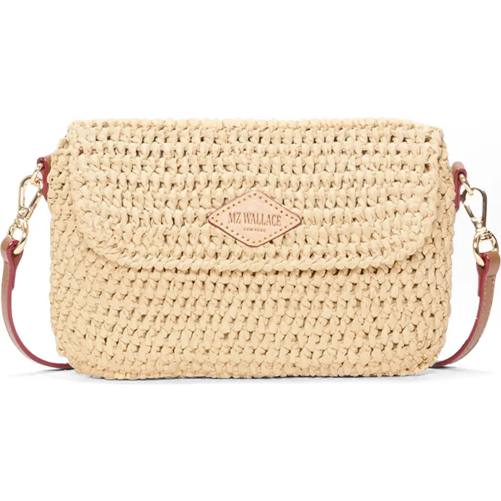 MZ Wallace Convertible Crochet Crossbody Bag in Camel at Nordstrom | Nordstrom