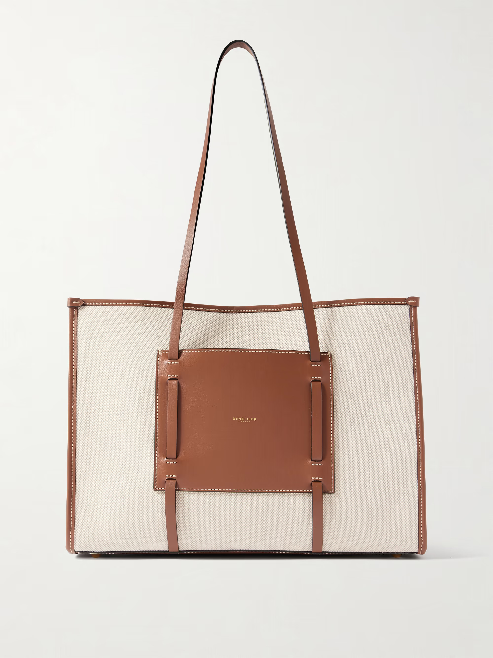 The Capri leather-trimmed canvas tote | NET-A-PORTER APAC