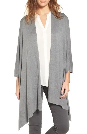 Women's Nordstrom Knit Poncho, Size One Size - Grey | Nordstrom