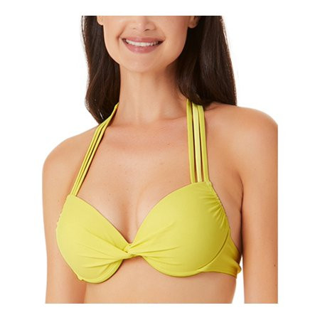 California Waves Junior s Underwire Push Up Bikini Top Swimsuit Yellow Size X-Small | Walmart (US)