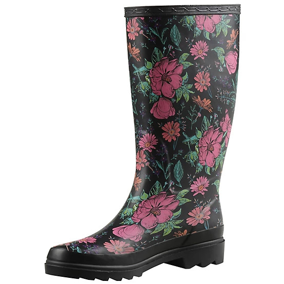 Blue Mountain  Women's Floral Print Waterproof Rubber Boots | Tractor Supply