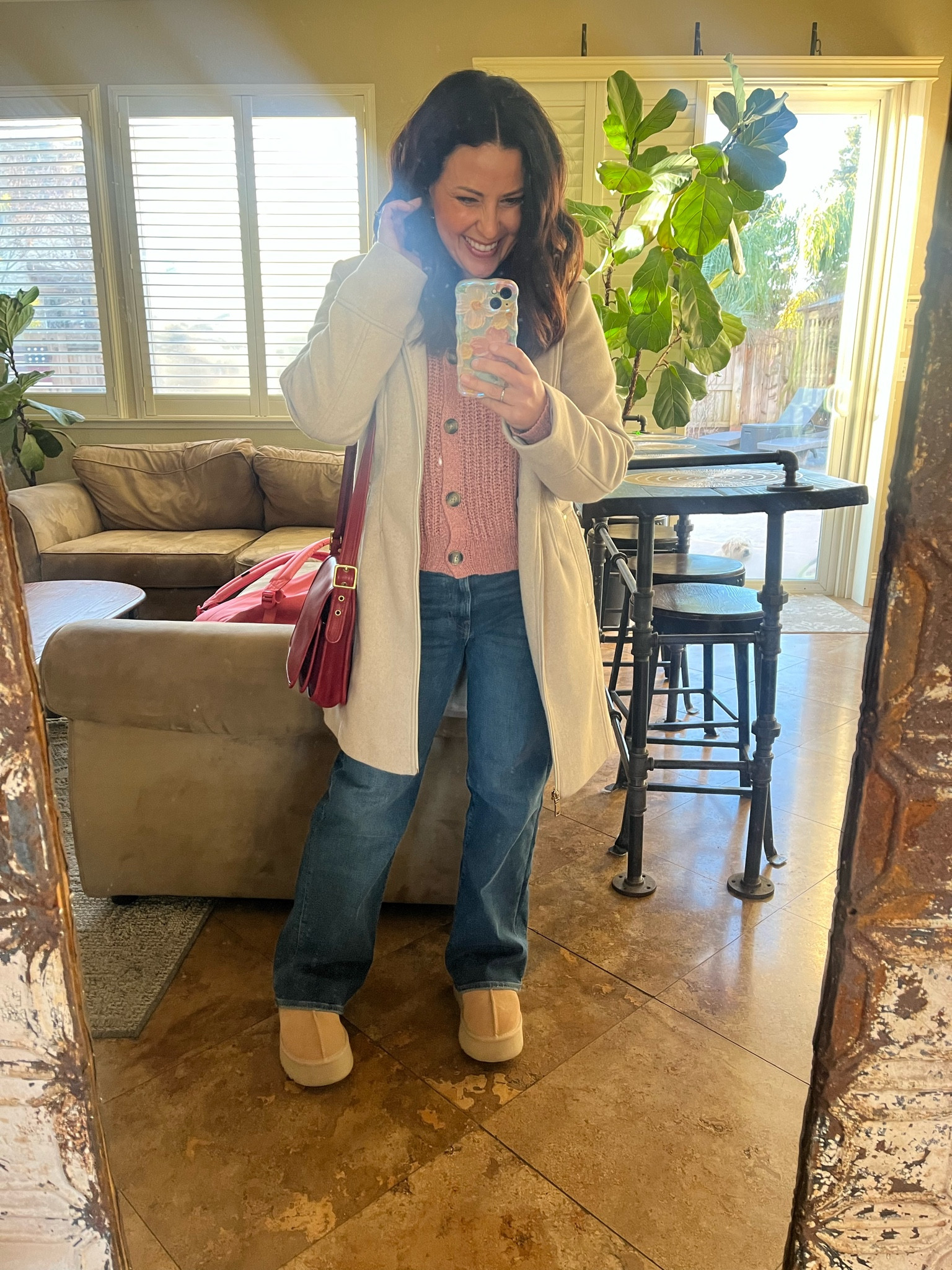 Cozy and comfy for today. These wide leg jeans are cropped, but work great for this petite girl. I’m 5’2” for reference and wearing a 27. 

Winter ootd
Cozy layers
Petite jeans

#LTKPetite #LTKOver40 #LTKStyleTip