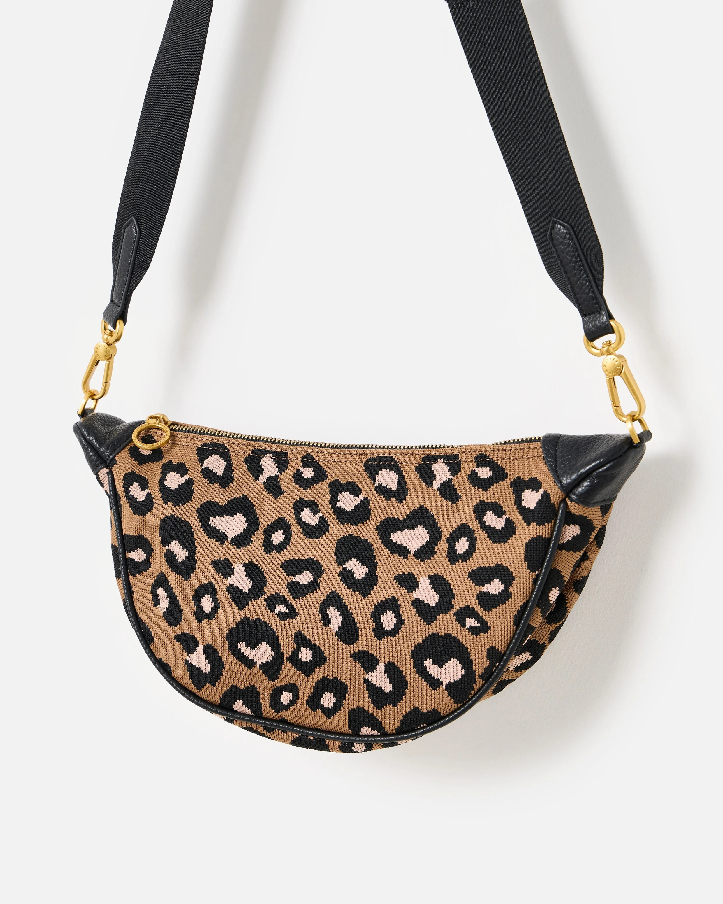 Brown Leopard Print Knitted Belt Bag | Oliver Bonas | Oliver Bonas (Global)