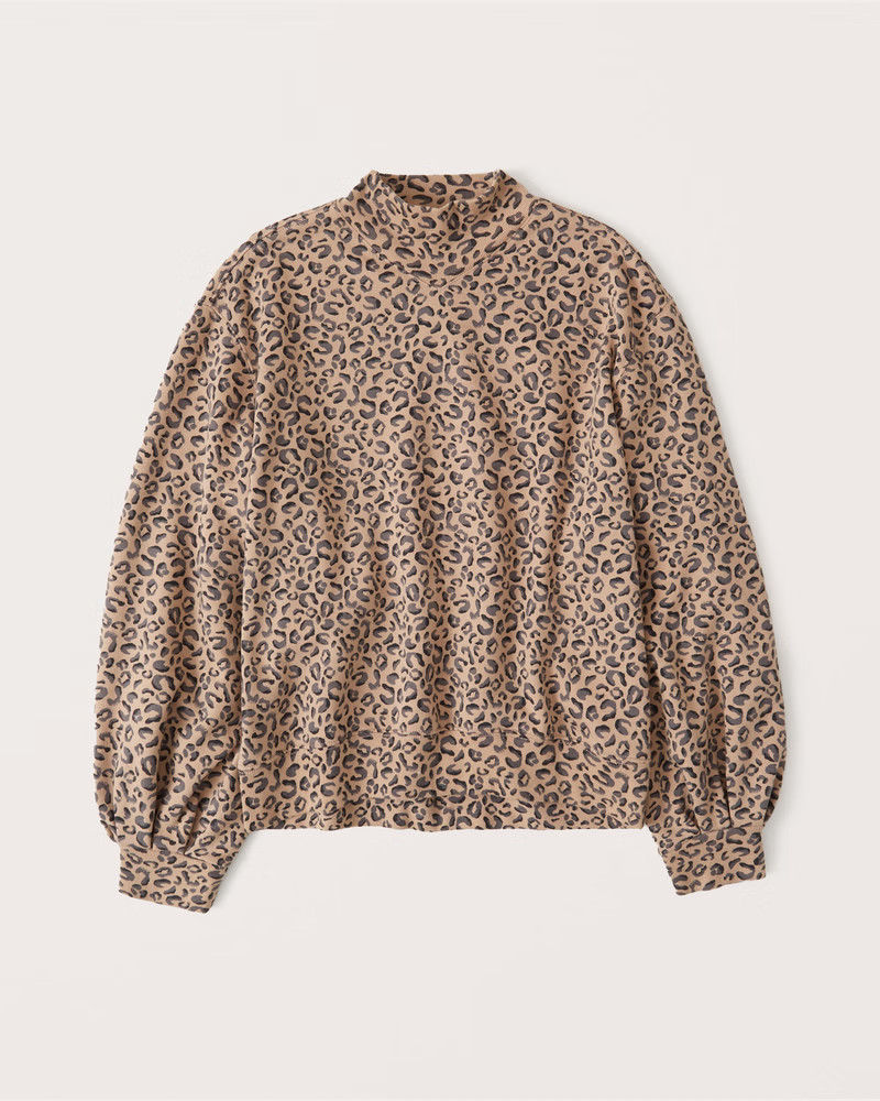Women's Mockneck Sweatshirt | Women's Clearance | Abercrombie.com | Abercrombie & Fitch (US)