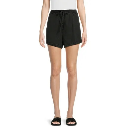 Time and Tru Women's Garment Dye Pull On Shorts, 3.5" Inseam, Sizes XS-3XL | Walmart (US)