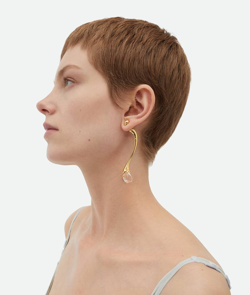 Women's Drop Earrings in Rock crystal quartz | Bottega Veneta US | Bottega Veneta