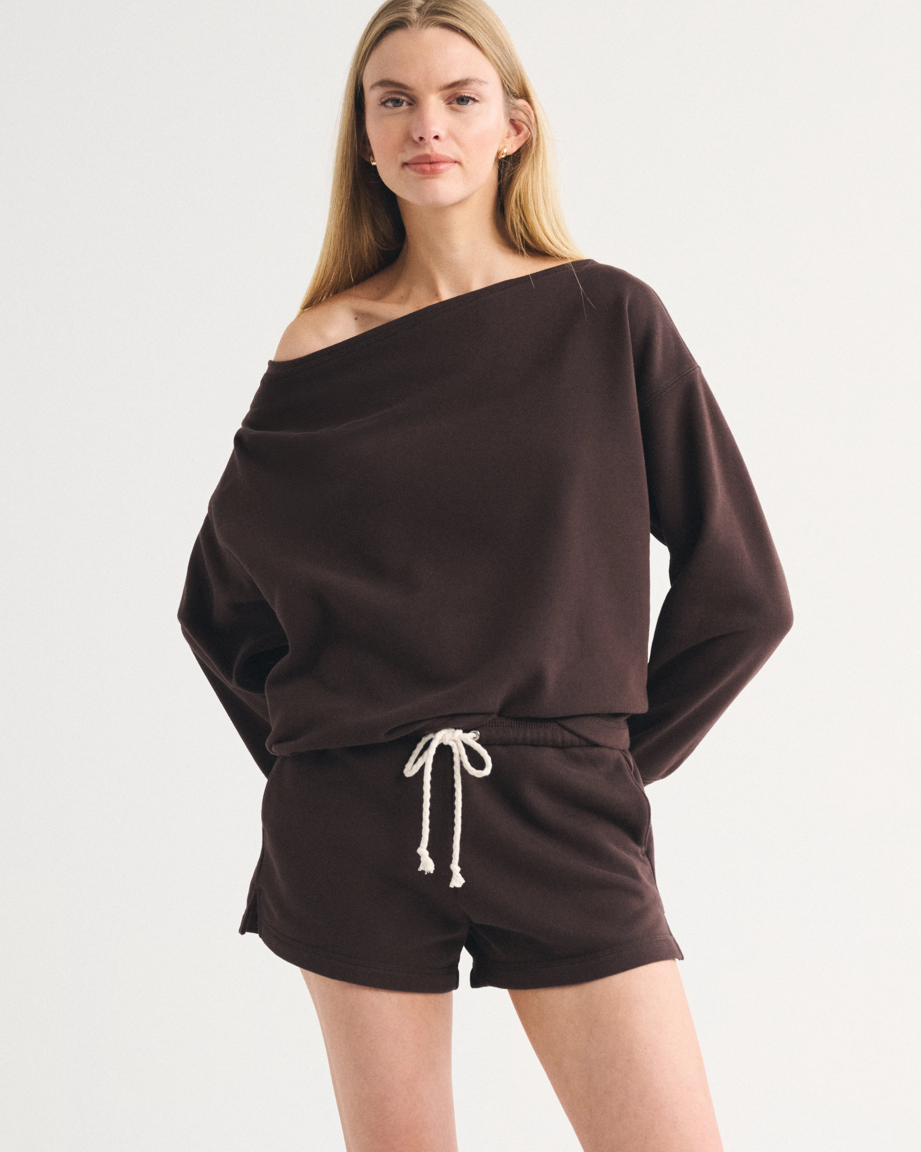 High Rise Sunday Terry Mini Short | Abercrombie & Fitch (US)
