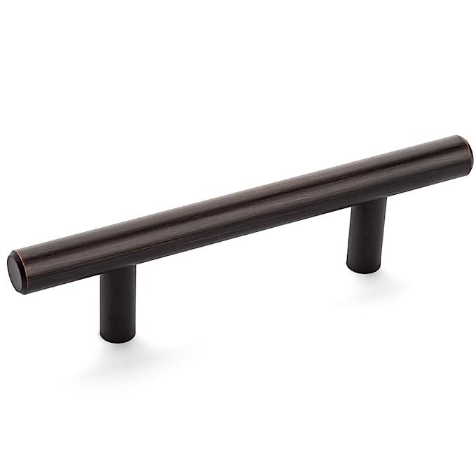 25 Pack - Cosmas 305-030ORB Oil Rubbed Bronze Cabinet Hardware Euro Style Bar Handle Pull - 3" Ho... | Amazon (US)