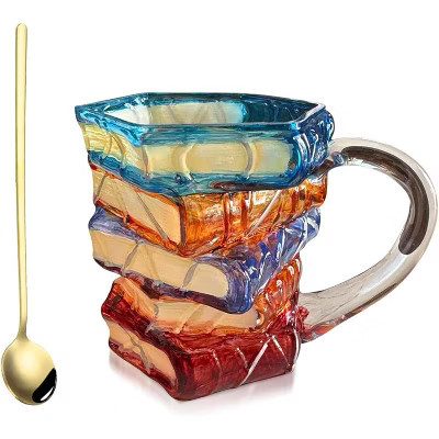 Dronkon 3D Painted Book Mug 11 Oz, Novelty Coffee Tea Cup with Fragrance, Gift for Bookworm Readers, Writers, Librarians, Women(Multicolor A) | Target