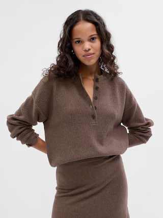 CashSoft Henley Sweater | Gap (US)
