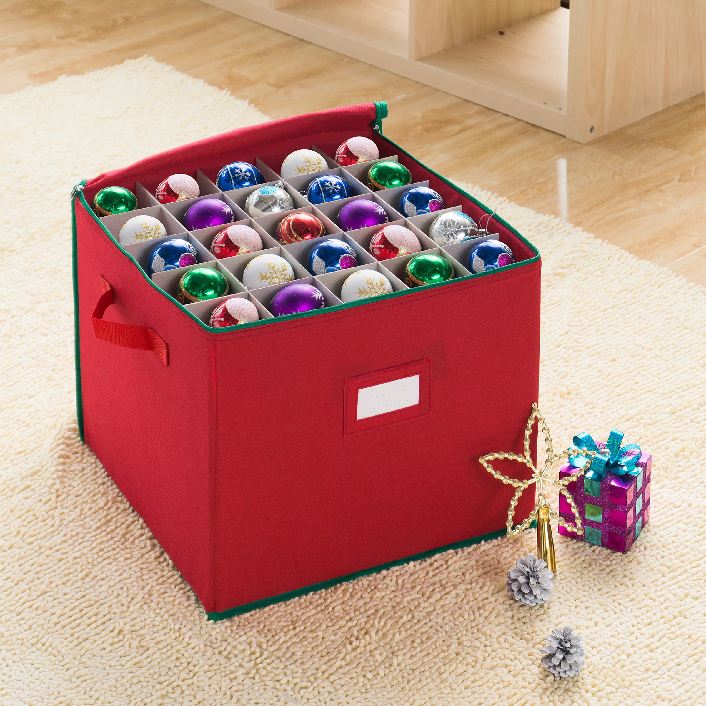 Aldeburgh Christmas Ornament Storage with Dividers | Wayfair North America