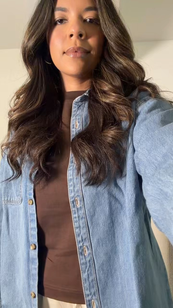 Satin @abercrombie pants size medium long! Heavy tee old navy size small! Medium denim shirt! Denim shirt is a must have for fall! Affordable fashion! Target shoes

#LTKootd #LTKmomlife #LTKMidsize