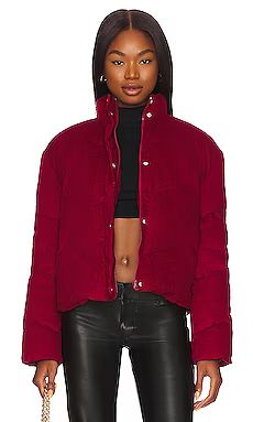 Central Park West Blake Corduroy Quilted Jacket in Crimson from Revolve.com | Revolve Clothing (Global)
