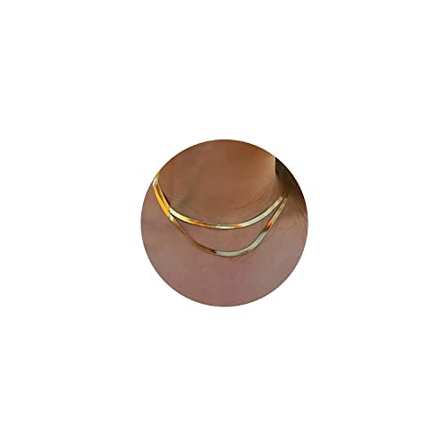 Layered Gold Necklaces Non Tarnish- Chunky 14k Gold Plated Herringbone/Snake/Rope/Box/Cuban Link ... | Amazon (US)
