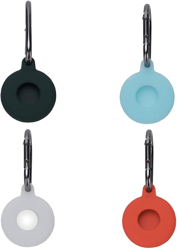 4PCS Silicone Case Compatible with 2021 New Apple AirTag,Protective Cover with Keychain Hook,Safe... | Amazon (US)