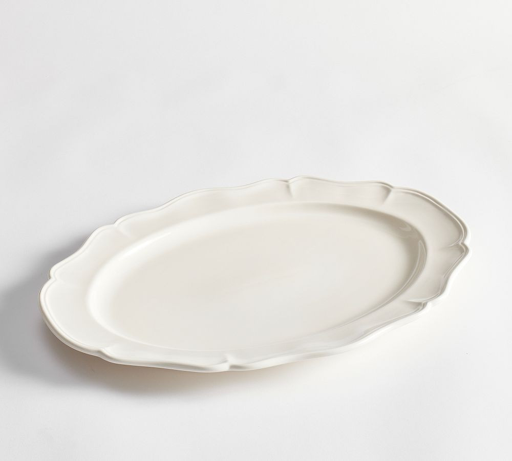 Heirloom Stoneware Oval Serving Platter | Pottery Barn (US)