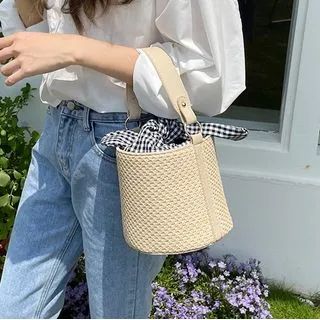 Straw Bucket Bag Beige - One Size | YesStyle Global