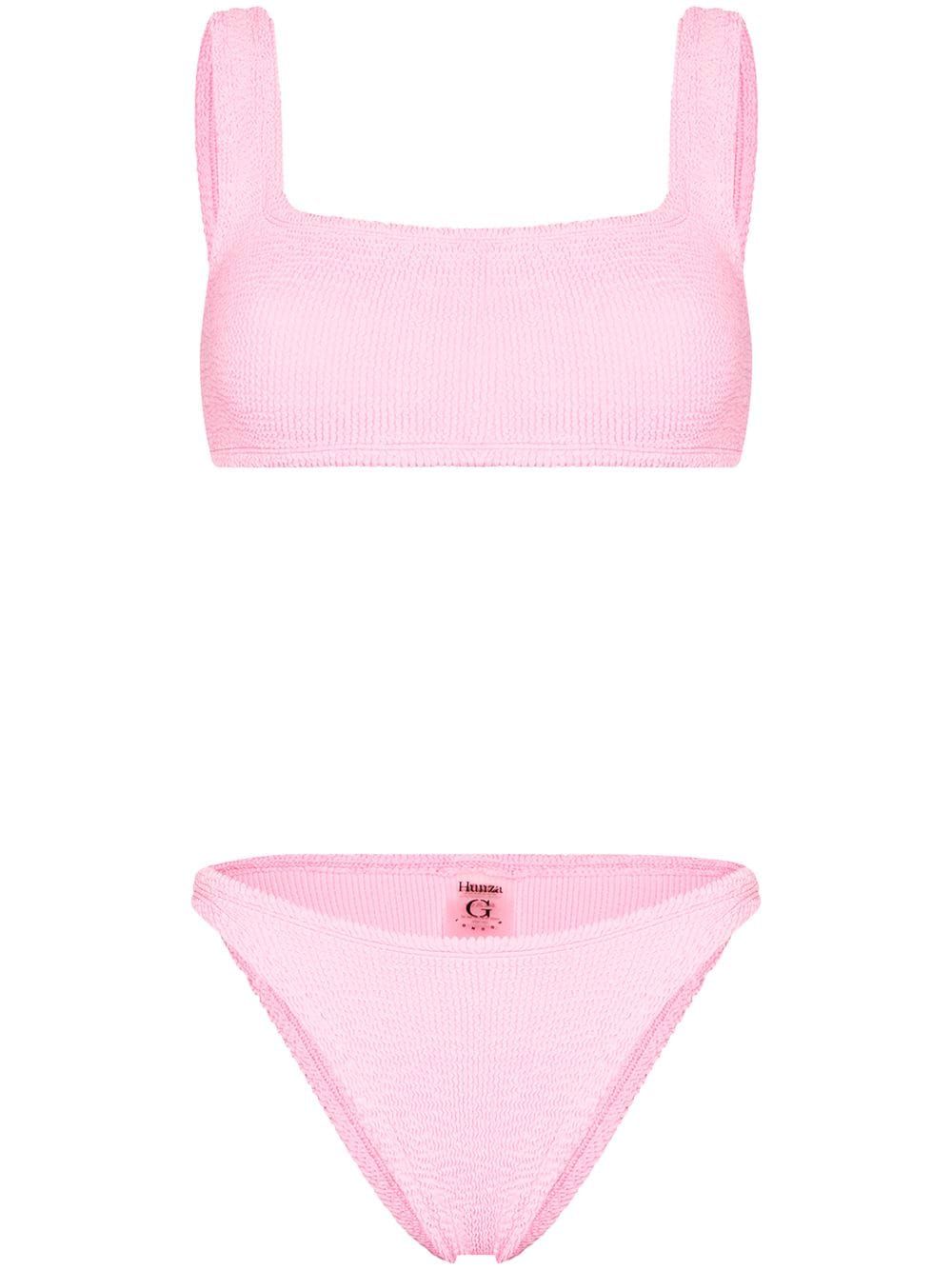 crinkled cropped bikini set | Farfetch Global