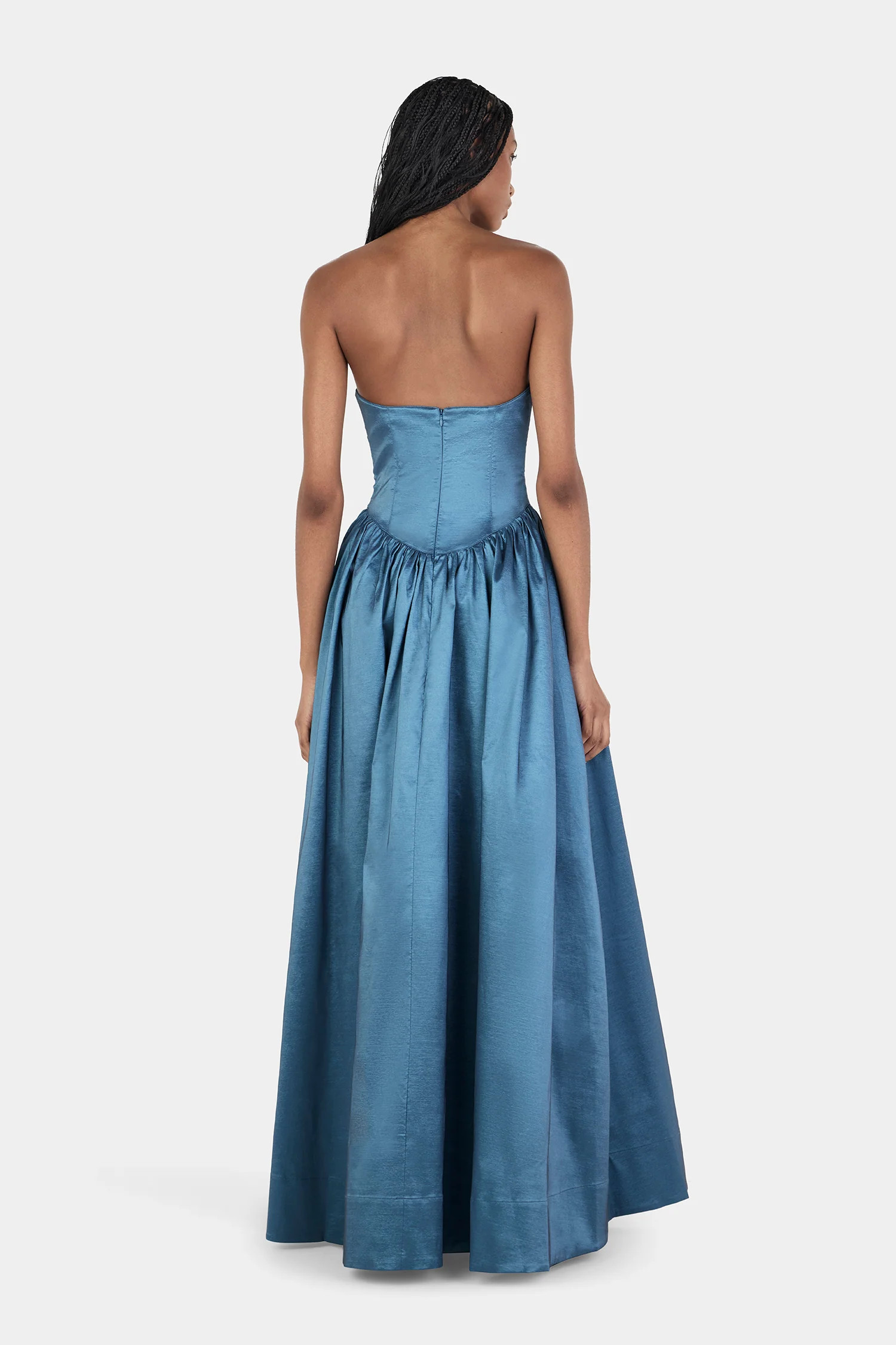 Audrey Gown Steel | Hansen and Gretel