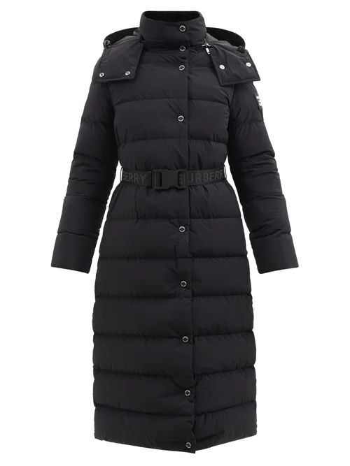 Burberry - Eppingham Belted Quilted Down Coat - Womens - Black | Matches (UK)