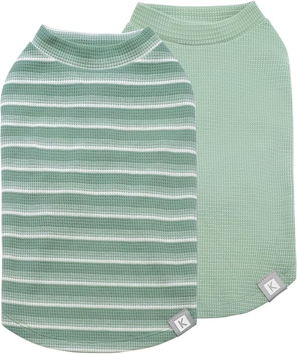 KYEESE 2Pack Waffle Dog Shirts for Small Dogs Stretchy T-Shirts Lightweight Tank Top Sleeveless S... | Amazon (US)