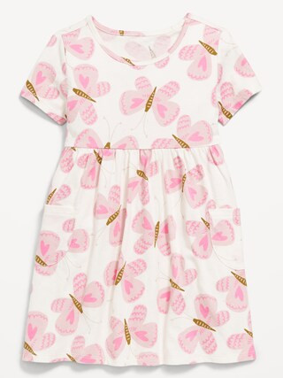 Printed Jersey-Knit Short-Sleeve Dress for Toddler Girls | Old Navy | Old Navy (US)