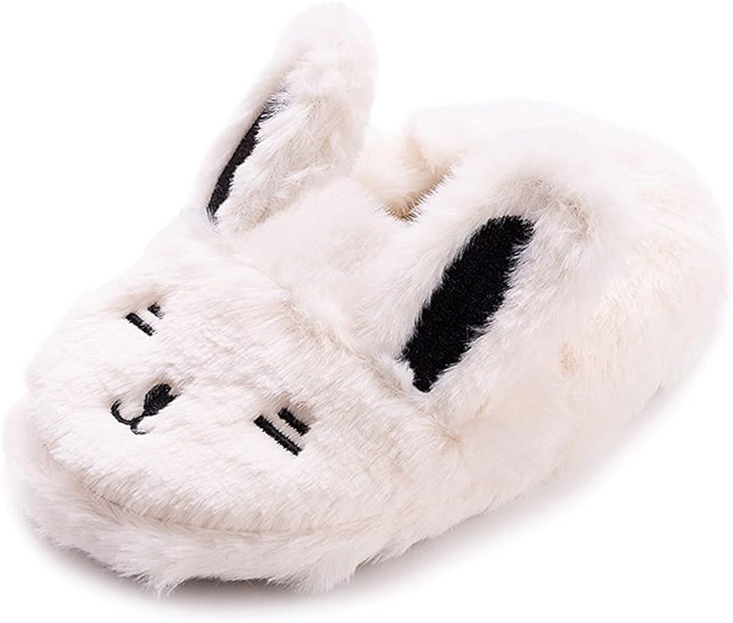 Toddler Boys Slippers Cartoon Cute Animals Plush Warm Home Shoes | Amazon (US)