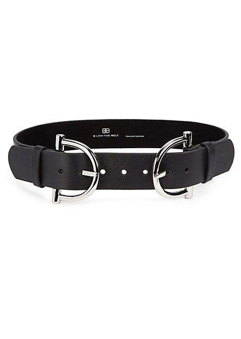 Black Double Leather Belt | Saks Fifth Avenue