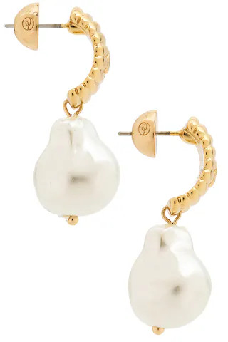 Ribbed Pearl Drop Earrings
                    
                    Ettika | Revolve Clothing (Global)