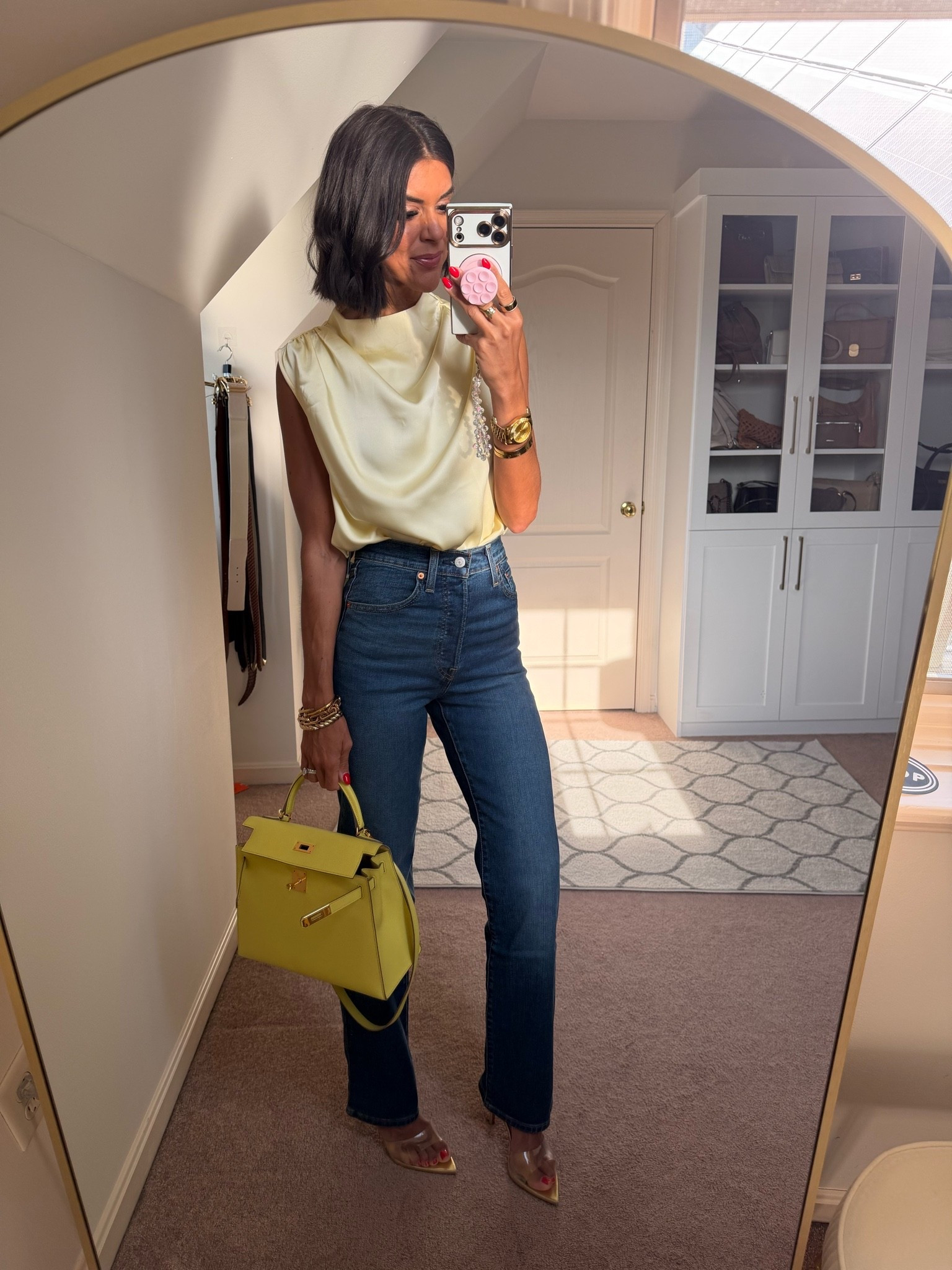 Size small in top  size 25 in jeans

#LTKdayinmylife #LTKgrwm #LTKootd