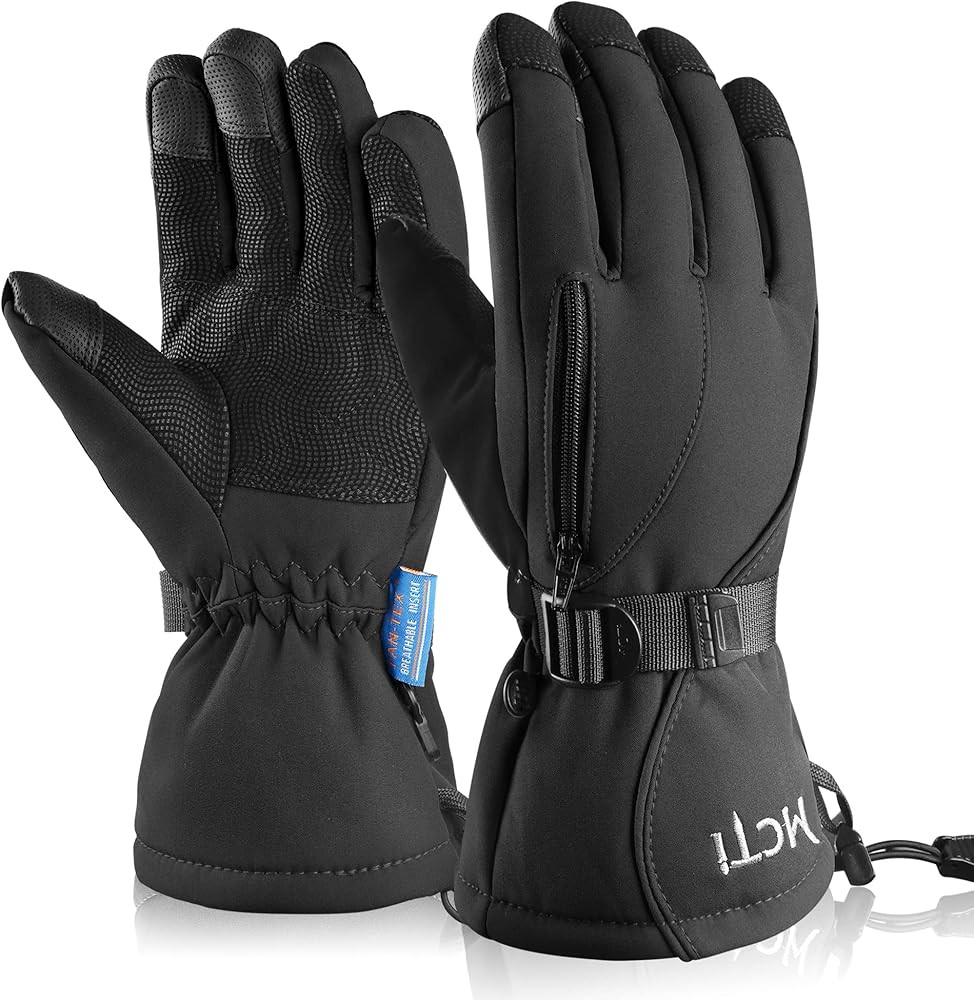MCTi Waterproof Mens Ski Gloves Winter Warm 3M Thinsulate Snowboard Snowmobile Cold Weather Glove... | Amazon (US)