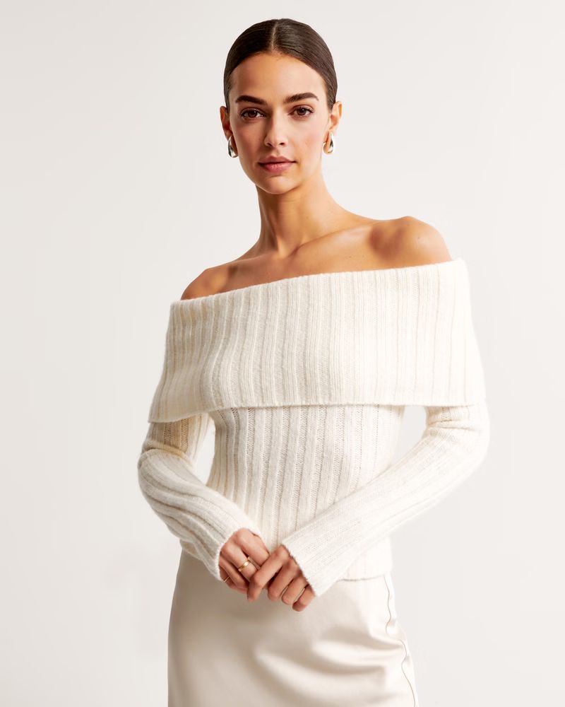 Women's Off-The-Shoulder Sweater Top | Women's Tops | Abercrombie.com | Abercrombie & Fitch (US)