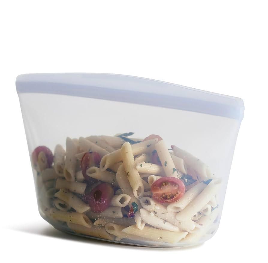 Stasher Premium Silicone Reusable Food Storage Bowl, 6-Cup, Clear, Microwave, Sous Vide, Dishwash... | Amazon (US)
