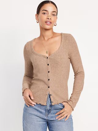 Button-Down Pointelle Top | Old Navy (US)